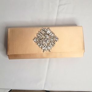 NWT Nichkole Gold Satin Crossbody